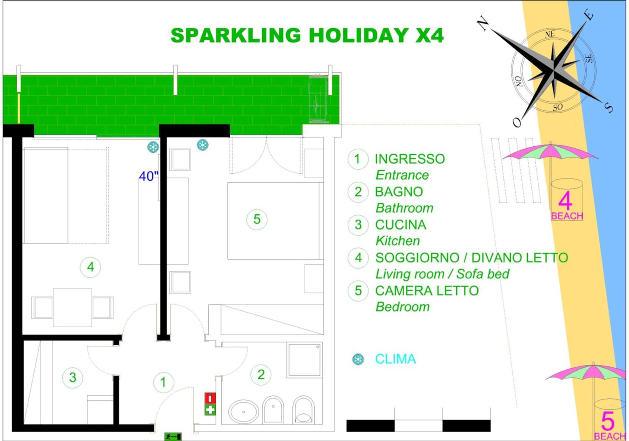 Sparkling Holiday 利尼亚诺萨比亚多罗 客房 照片